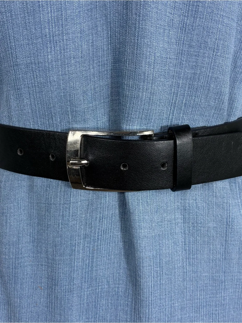 Beverly Hills polo club belt Sz 38 black bonded leather casual work